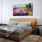 Flower Wall Art Vintage White Floral Canvas Pictures Abstract Blooming Flower Prints Painting Large Abstract Botanical Blossom Wall Decor Elegant Artwork Bedroom Living Room Decoration 29.53x57.87"