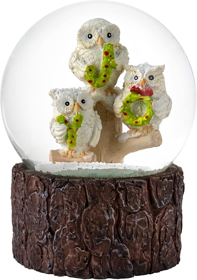 100 MM Joy Musical Owl Snow Globe by The San Francisco Music Box Company