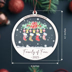 Baby First Christmas Ornaments 2026, Family of Four Ornament, Newborn Baby Gifts for Couples, Baby Announcements Ideas, First Time Parents Mom Dad Gifts, Our First Christmas Decoration Ornament