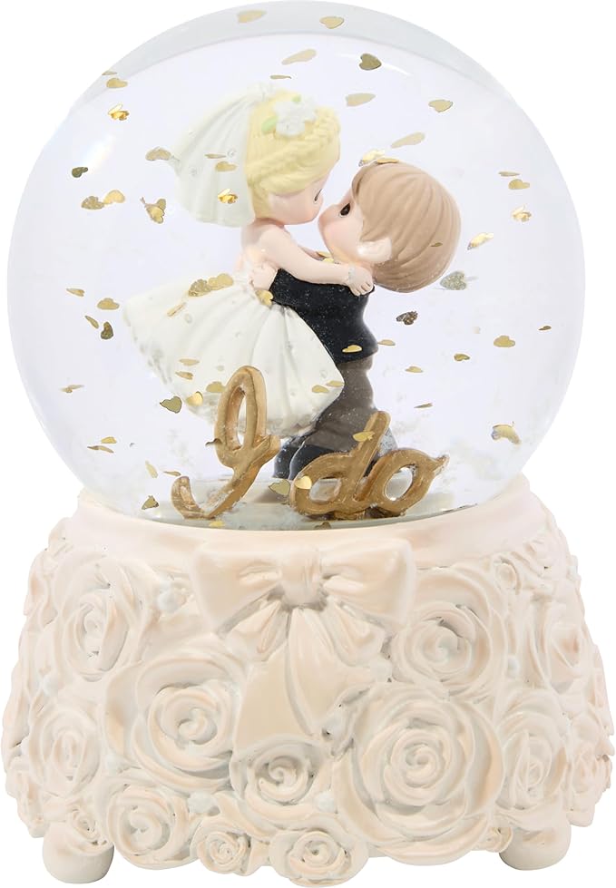Precious Moments 252110 I Do, Today, Tomorrow, Always Wedding Couple Musical Snow Globe