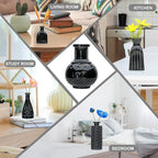 Brajttt Bud Vase Set of 25: Black Glass Vases - Small, Cute Vintage Set for Flower, Wedding, Home Decorations