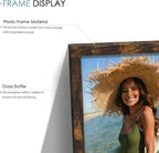 15 Pack Picture Frames Collage Wall Decor, Brown Frame Set with 3pcs 8x10, 6pcs 5x7, 6pcs 4x6 for Gallery Display, Wall Mounting & Tabletop, Bulk Photo Frames for Living Room Decor
