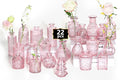 Mini Bud Vases Centerpieces for Tables,Clear Bud Vases for Flowers,Small Flower Vases Suitable for Birthday Party,Anniversary,Wedding Reception,Baby Shower (Pink, 22PCS)