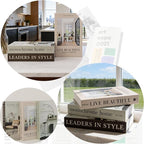 3 PCS Faux Decorative Books for Home Decor-Coffee Table Books Decor-Aesthetic Fake/Faux Books for Decoration,libros Decoration for Coffee Table, Shelf Accessories (3-monochromc Live Style Guide)