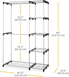 Whitmor Modern Industrial Freestanding Closet Organizer