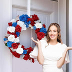 12” Metal Over The Door Wreath Hanger for Front Door – Non-Scratch Door Hook for Hanging Christmas Wreaths, Holiday Decor & Welcome Signs, Durable Wreath Hanger Hooks for Home Decoration, White
