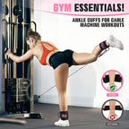 Ankle Resistance Bands with Cuffs, Resistance Bands for Working Out, Home Gym Workout Equipment for Women, Pilates Exercise, Hip, Leg, Glute Ankle Weights Training- Exercise Guides Included