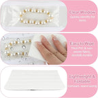 3 Pack Hanging Jewelry Organizer, 80 Clear Pockets earring organizer and storage, Accessories holder organizer for Closet, Jewelries, Necklace, Travel