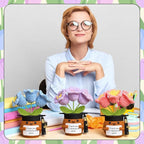 Wavwavw 3 Pack Teacher Appreciation Gift Positive Flower Handmade Crochet Doll Thank You for Helping Me Grow Gifts Back to School Gifts for Women Teacher(Flower with Grad Cap)