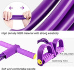 Resistance Band with Pedal Handle 6 Tube Elastic Natural Latex Pull Rope Fitness Bands for Leg Arm Abdomen Waist Stretching Exercising Training