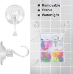 2PCS Wreath Hanger, Suction Cup Hooks with Key Lock, Heavy Duty Vacuum Wall Window Shower Suction Cup Hook and Wreath Hanger for Front Door, Wreath Holders, Plastic Hook Cup Holds up to 22 Lbs