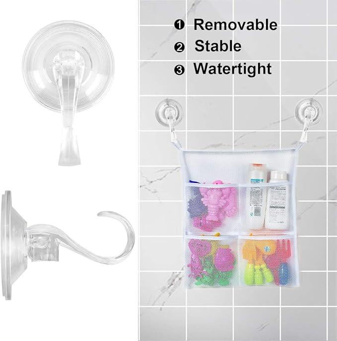 2PCS Wreath Hanger, Suction Cup Hooks with Key Lock, Heavy Duty Vacuum Wall Window Shower Suction Cup Hook and Wreath Hanger for Front Door, Wreath Holders, Plastic Hook Cup Holds up to 22 Lbs