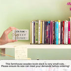 Mini Decorative Books For Home Decor, Small Wood Book Stack For Table Decor, Home Sweet Home decoration Books For Living Room Bookshelf, Farmhouse Stacked Books decoration（L52)
