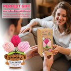 Positive Crochet Gifts for Women/Men, Tulip Flowers Emotional Support Thank You Gifts for Wife Husband, Friends Teachers with Thanks Card for Anniversary, Christmas, Birthday -to My Friend