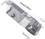 Brilliant Sunshine Grey Heart Love Patchwork Couch Armrest 5 Pockets Organizer, Slip Resistant Armchair Caddy, Washable Remote Controls Holder, Storage for Magazine, Tablet, Phone, 35×13", Grey White
