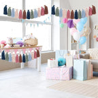 Breling 4 Pcs Boho Macrame Tassel Garland 188 Inch Boho Classroom Decor Hanging Tassel Garland Bunting for Nursery Room Birthday Party Bedroom Dorm Bohemian Wall Decorations for Home
