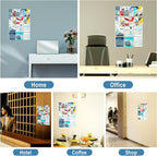 Acrylic Brochure Holder Wall Mount, Magazine and Pamphlet Display, Clear Literature Organizer Rack for 12 Pamphlets and 6 Magazines, Flyer Pamphlet Holder with Business Card Holders and Index Tabs