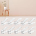 10 Pack Transparent Shoe Stacker,Shoe Slots Organizer for Closet, Shoe Display Space Saver,Adjustable Shoe Rack Organizer Holder for High Heels,Sneakers(Transparent)