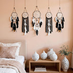Dream Catcher Wall Decor,Large Boho Dream Catcher with Luxurious Feathers & Beads, Handmade Wall Hanging for Bedroom,Living Room, Gift Ready for Girls & Adults (White)