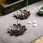 GARMOLY 3 Pack Brass Lotus Incense Holder, Incense Sticks Burner, Incense Ash Catcher