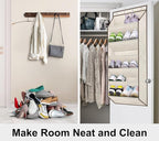 SLEEPING LAMB Shoe Rack for Door, Kids Door Shoe Organizer for Closet hanger, Narrow Hanging Sneaker Storage with Large Deep Pockets for Toddler, Girl, Baby Room Decor, Beige