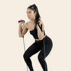 Retrospec Train Resistance Bands Set for Working Out - 5 Stackable Bands, Handles & Door Anchor - Portable Fitness Equipment for Physical Therapy & Yoga Includes Carry Bag