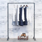 Industrial Pipe Clothing Rack 59in,Clothes Racks for Hanging Clothes,Heavy Duty Display Garment Rack