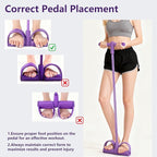 21 Fitness Resistance Bands-6 Tube Pedal Ankle Puller, Pedal Resistance Band with Handle, Natural Latex Fitness Bands, Multifunction Tension Rope for Abdomen, Waist, Arm, Leg Stretching Training