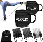 Ankle Resistance Bands with Cuffs for Women & Men - 3-Level Adjustable Leg & Glute Workout Equipment, Portable Home Gym Exercise Bands for Kickbacks, Hip Thrusts, Yoga, Strength Training