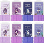 SCENTORINI Wax Melts, Wax Cubes Strong Scent, Summer Scents, Lavender Scented Wax for Sleep, Wax Melts for Warmer, 2*Lavender & Gardenia, Sage, Chamomile, Sandalwood, 2.5 oz 8-Pack