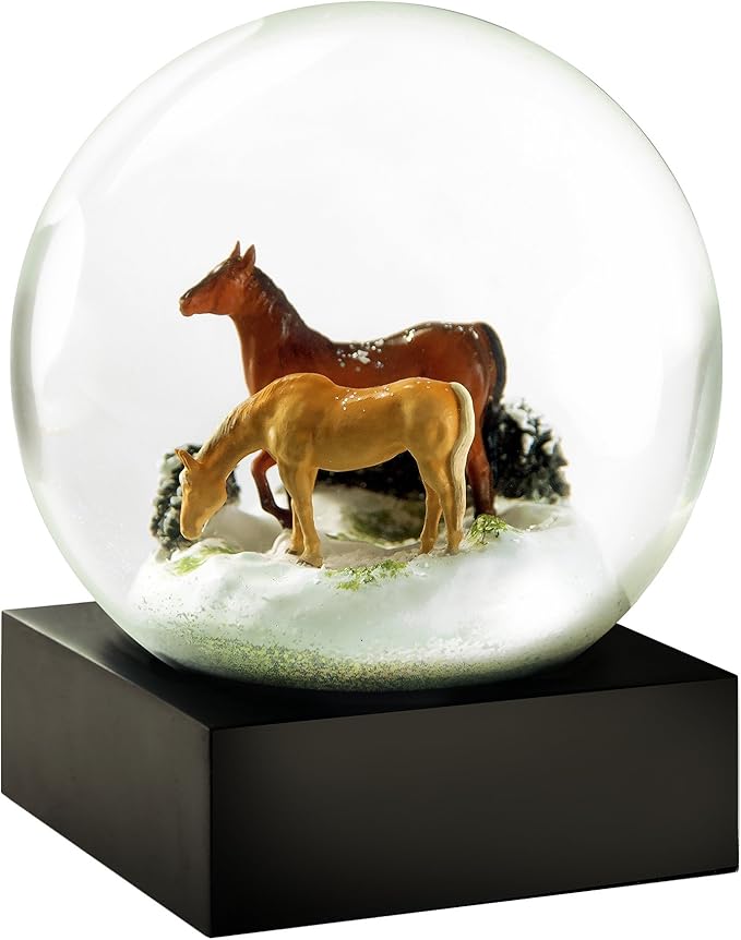 CoolSnowGlobes Horses Cool Snow Globe