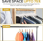 Premium Velvet Hangers 50 Pack Ultra Thin Non Slip Adult Felt Space Saving Slim Suit Hanger for Closet Heavy Duty Coat Pants Jackets Dress Hangers 360° Swivel Hook Hold Upto 10 lbs White