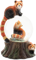 Elanze Designs Red Panda Miniature 45MM Sturdy Polyresin Magical Whimsical Tabletop Dresser Nightstand Glitter Water Snow Globe Figurine Decoration