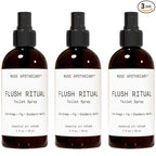 Muse Apothecary Flush Ritual - Aromatic & Refreshing Toilet Spray, Use Before You Go, 2 oz, Infused with Natural Essential Oils - Cara Orange + Fig + Blackberry Vanilla, 3 Pack