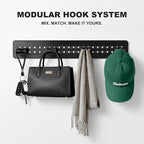 2 Pack Hat Rack Board for Baseball Caps,Hat Rack for Wall, Hat Holder Wall Mount Cap Holder Hat Hangers for Wall Closet Door Bedroom(Black)