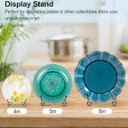 Vivinin 6 Pack Metal Plate and Picture Frame Stands - 5 Inch Display Holder for Art, Photos, Books and Platter