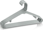 Utopia Home Plastic Hangers 20 Pack - Space Saving Clothes Hanger - Durable & Strong Closet Organizers and Storage with Built-in Strap Hooks - Essential for Shirts, Pants, Skirts & Coats (Grey)
