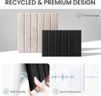 Large Cork Bulletin Board for Wall 48"x36", 12 Pack Felt Slat Wall Panel Tiles with 60 Pushpins, 50 Safe Removable Adhesive Tabs, Decorative Pin Board Tack Board for Office Home School