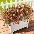 Artificial Flowers for Outdoors, 12 Bundles Multicolor Fake Faux Silk Flowers for Spring Summer Decoration, UV Resistant No Fade Artificial Plants Outdoor for Planter Porch Patio Yard Home Decor