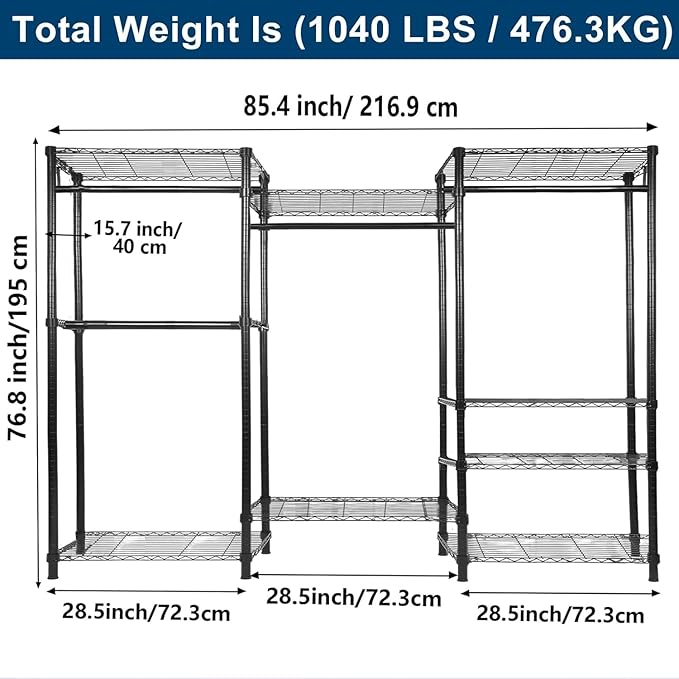 Whitmor Modern Industrial Wardrobe