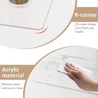 Sezanrpt 8x11.8 Inch Clear Corner Shelf Wall Mount Set of 4, Acrylic Corner Floating Shelves, Wall Organizer Shelf for Bathroom, Kitchen, Bedroom, Living Room, Dining Room, Office