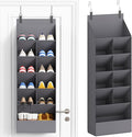Lifewit 6 Tier Over the Door Shoe Organizer with 11 Large Deep Pockets, Fabric Hanging Shoes Shelf for Closet, Dorm Storage, Fit Up to 12 Pair Shoe Rack Holder for Sneakers, Boots, Gray