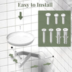 BXF Floating Plant Shelves for Wall Set of 3, Heavy Duty Matte White Corner Wall Planters for Indoor Plants, Minimalist Round Corner Shelf with Safety Guardrail, Rust-Proof Hanging Plant Holder