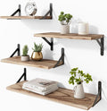 YGEOMER Floating Shelves for Wall Mounted Wall Shelves for Bedroom, Bathroom Storage, Living Room and Kitchen Farmhouse Decor(4 Different Sizes)