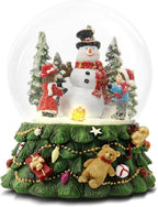 8.25 Inch Height Christmas Snow Globe with Light up Musical Snowflakes Holiday Decoration, Snowman Oversized Resin Snowglobes, Christmas Holiday Decor.