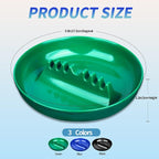 3Pcs Assorted Colors Ashtray Sets, Ash Tray for Cigarettes and Cigar, Round Large Size Plastic Ashtrays, for Indoor Outdoor Home Office Patio Restaurant Bar Hotel Use (1 Black 1 Green 1 Blue)