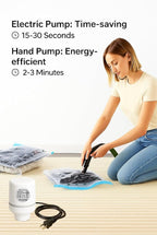 Vacuum Storage Bags with Electric Pump and Hand Pump,8 Pack Vacuum Seal Bags for Clothing,Space Saver Bags for Travel and Home(Jumbo 80 * 100)