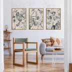 BINCUE Framed Food Wood Wall Art Set of Three Modern Cheers Kitchen Wall Decor Abstract Friends Party Art Print for Kitchen Dining Room Living Room 16x24 Inch