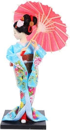 Amosfun Japanese Kimono Doll 9.44 Inch Geisha Figurine Traditional Maiko Decorative Collectible for Home and Restaurant Display