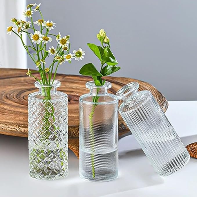 Brajttt Glass Bud Vase Set of 32 pcs,Bud Vases in Bulk,Small Vases for Centerpieces, Mini Flower Vase Bulk for Rustic Wedding Home Table Decorations